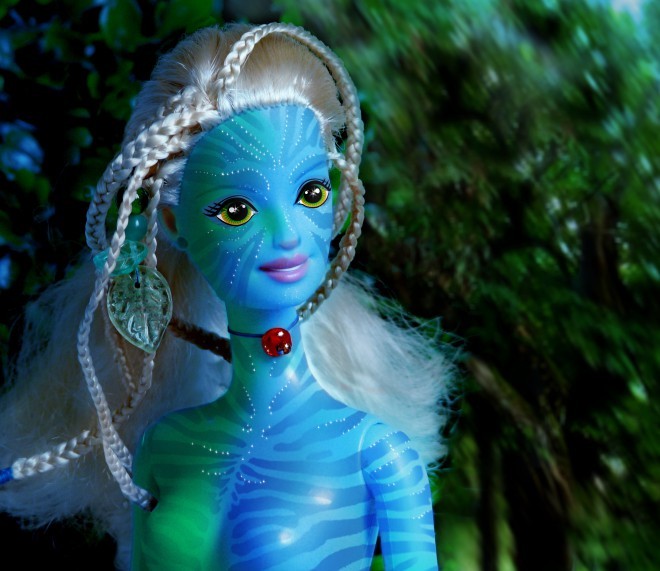 Barbie imaginée par les fans du film Avatar.