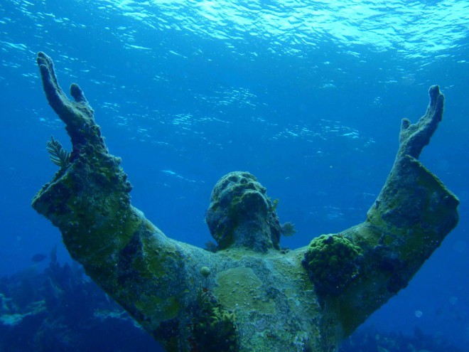 Christ in the Abyss, San Fruttuoso, Italy.