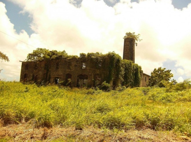 An abandoned distillery in Barbados.
