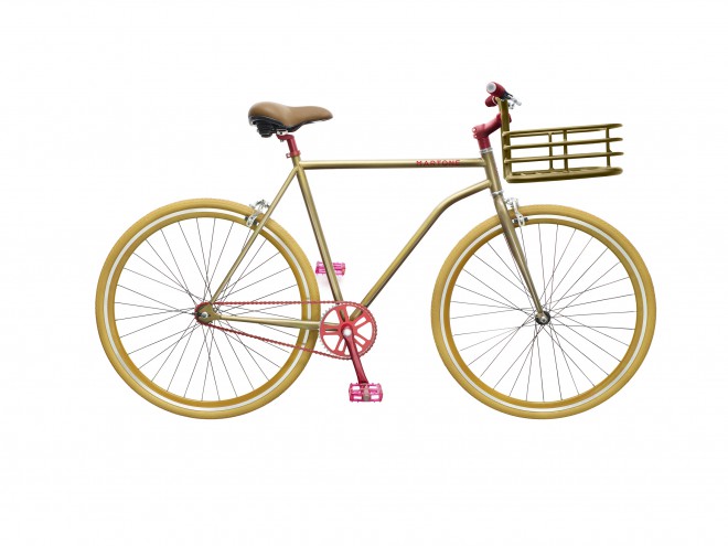 Uma bicicleta urbana com uma mensagem de moda ousada. Foto: Martone Cycling Co.