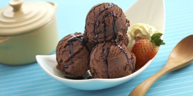건강한 초콜릿 아이스크림