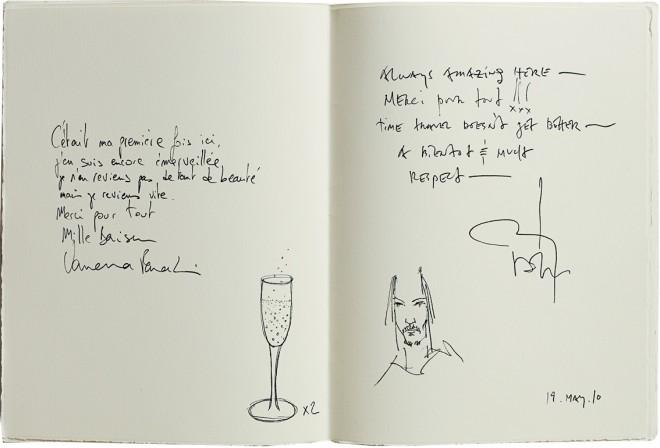 Podpis Johnnyja Deppa v knjigo gostov Hotela du Cap.