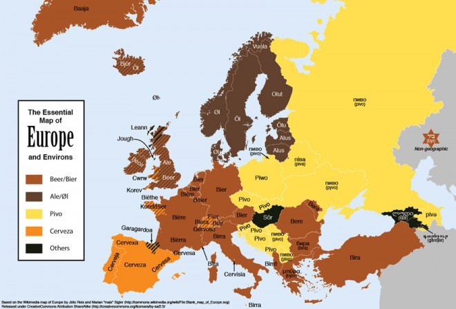 Kako se reče pivu v različnih evropskih jezikih 