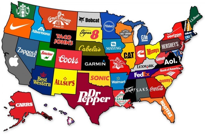 Najbolj popularne blagovne znamke v ZDA
