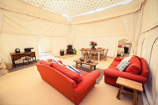 Ein Zelt, in dem Camping ein wahrer Luxus ist.