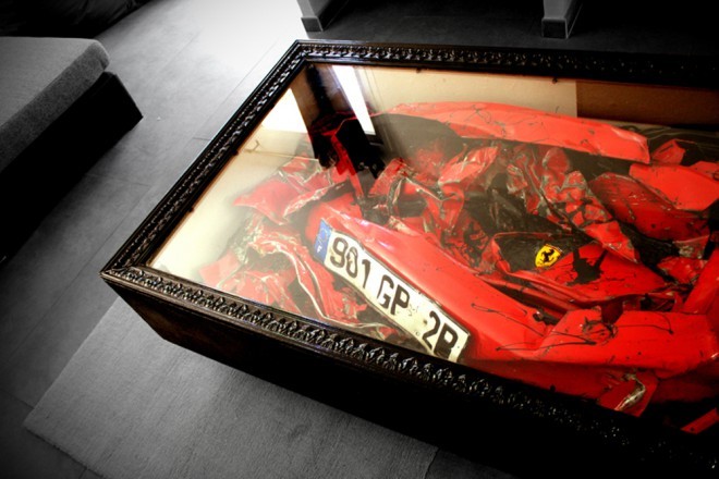 Crushed Ferrari