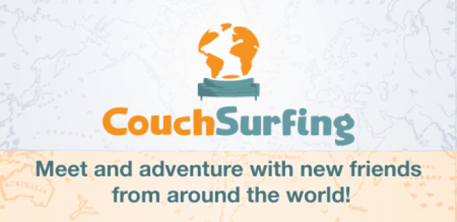 Surf for free on a stranger's couch.