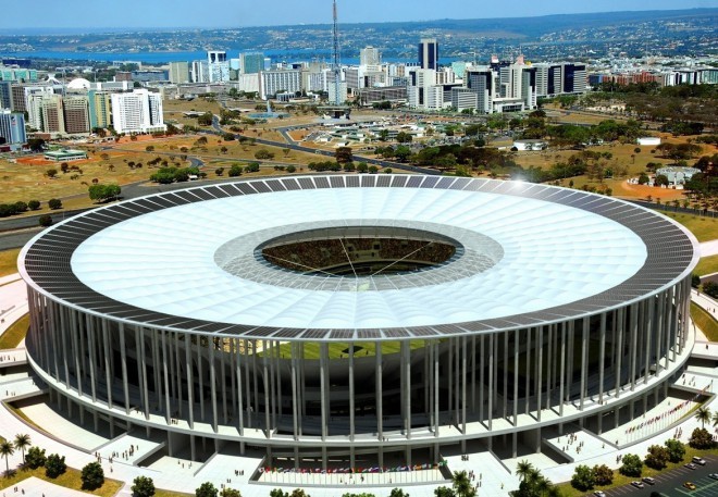 Das neu gebaute brasilianische Stadion