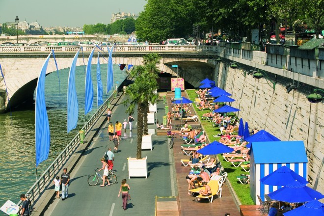 Praia da cidade em Paris.