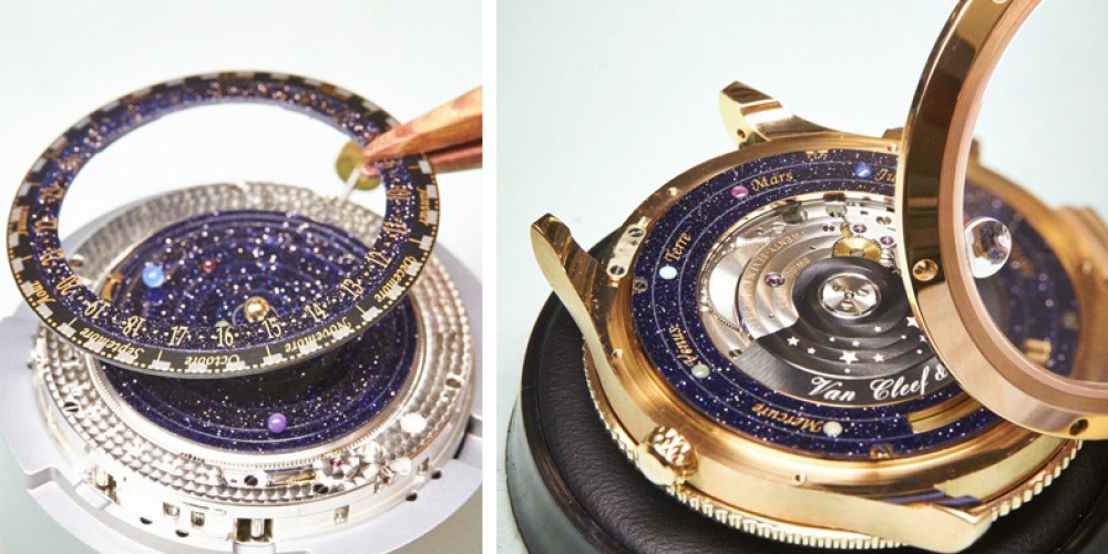 この時計は 396 もの部品で構成されており、すべて高級素材で作られています。