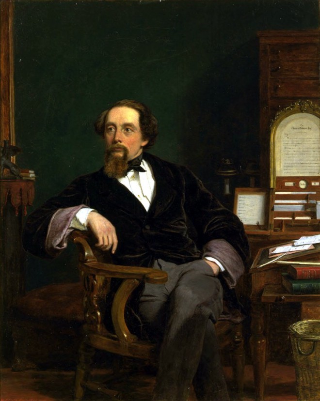 Pisatelj Charles Dickens.