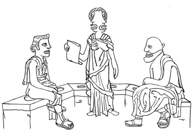 Debata o římské toaletě.
