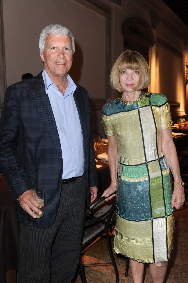 Inhaber der Gagosian-Galeriekette mit der berühmten amerikanischen Vogue-Redakteurin Anna Wintour.