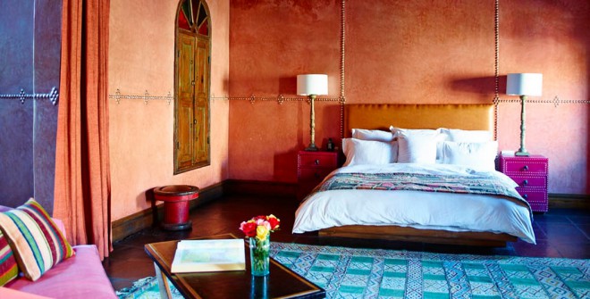 L'hôtel de charme El Fenn est meublé dans un style marocain traditionnel.