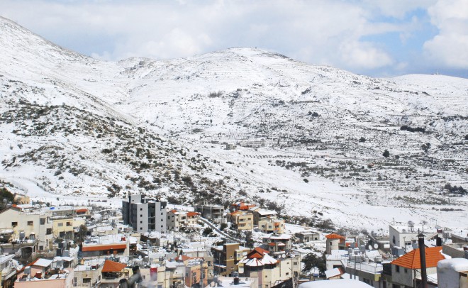 View of Mount Hermon in Israel.