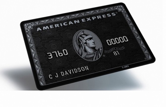 Kartica American Express Centurion, znana tudi kot Black Card.