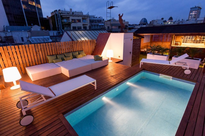 Duplex s bazénem v Barceloně