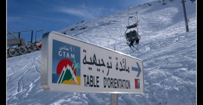 Africa's largest and highest ski center lies on the slopes of the Great Atlas in Morocco.