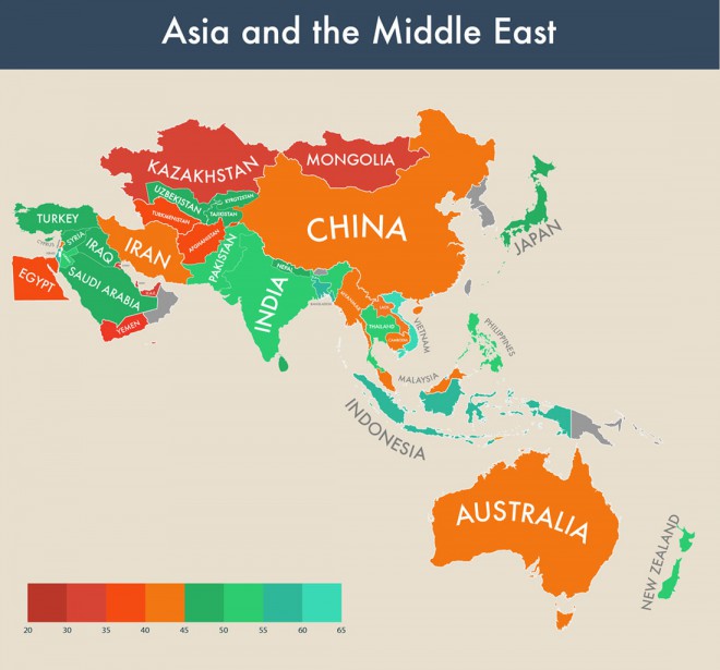 Asia and the Middle East