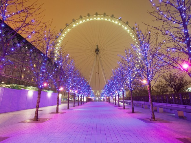 Božične lučke v Londonu.