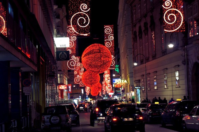 Christmas lights in Vienna.