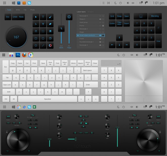 新一代键盘适用于图形设计师、带有定制按键的新标准键盘和音乐混音师。