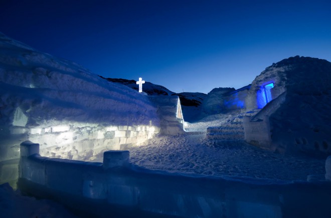 While exploring the Gothic sights, you can spend the night in the Ice Hotel on Lake Balea