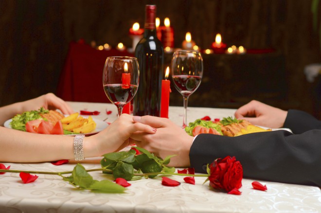 una cena romantica