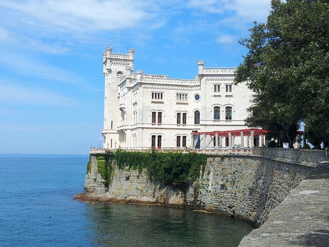 Miramare Castle is magnificent both in summer and in winter. 