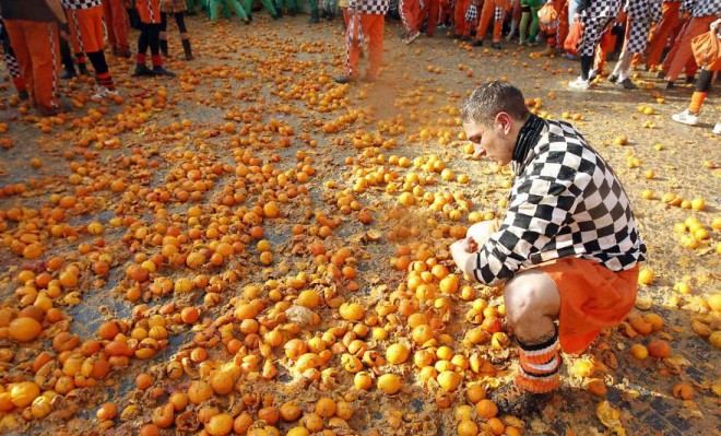 Bitka s pomarančami, italija