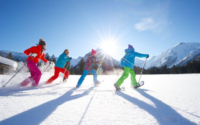 Snowshoeing is a hiking pleasure for the whole family.