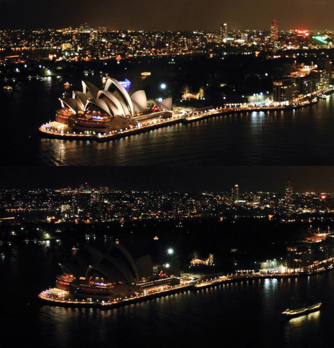 Ob Uri za Zemljo se v temo ovije tudi znamenita opera v Sydneyu.