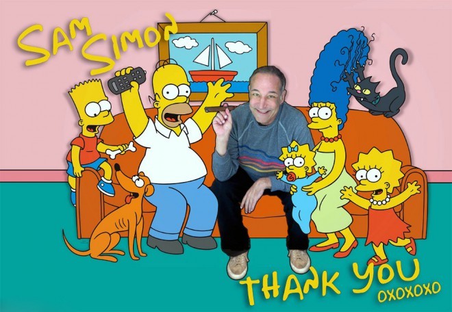 Sam Simon in njegova risana družina Simpsonovi.