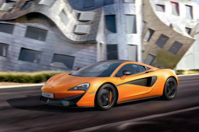 The McLaren 570S Coupé is heavily adapted for road driving.