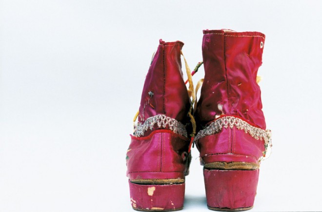 Fridas rosa Schuhe.