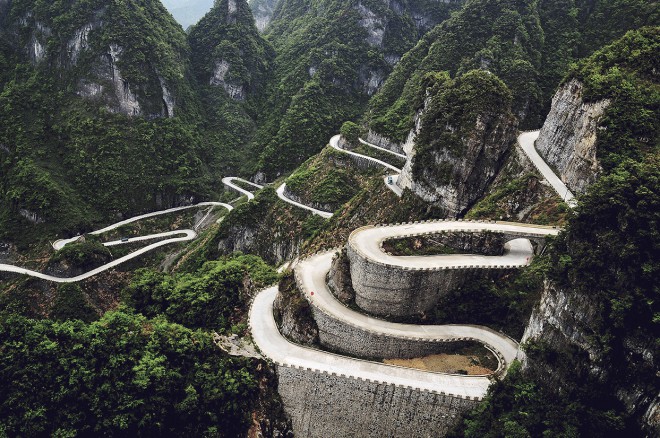 طريق جبل تيانمن، الصين