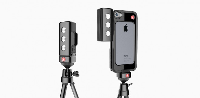 The Manfrotto Klyp+ photo case is a big plus for the iPhone.