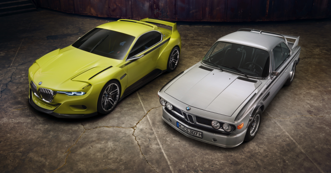 The BMW 3.0 CSL Hommage and its source of inspiration, the BMW 3.0 CSL.