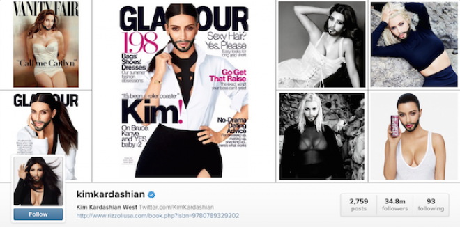 Wurstify ali vsi smo Conchita Wurst. Tudi Kim Kardashian.