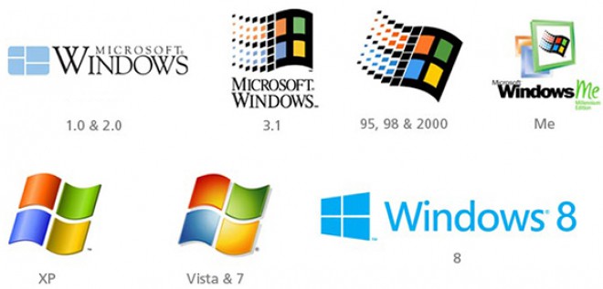 Logotipi različic operacijskega sistema Windows.