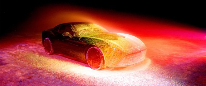 Ferrari California T „zvandalizováno“ UV barvou.