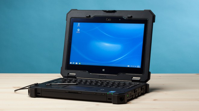 Dell Latitude 12 Rugged Tablet on kerran tabletti ja seuraavaksi kannettava tietokone, joka kuuluu myös sota-alueille.