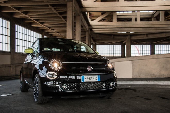 The daytime running lights give a special design signature to the new Fiat 500.  