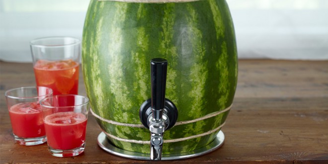 Watermelon in a barrel