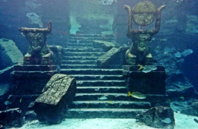 Undervannsbyen Dwarka, Cambay, India.