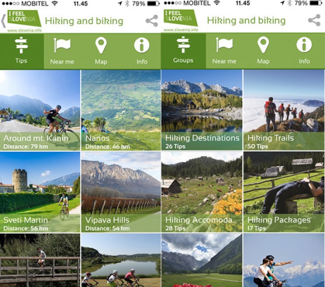Hiking and Biking in Slovenia je prijetna poživitev slovenske ponudbe aplikacj in dobrodošel pripomoček.
