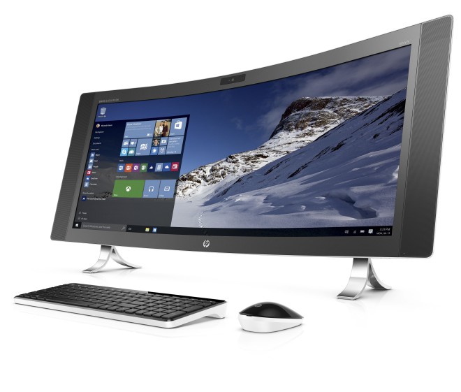 The HP Envy Curved PC has a touch screen.