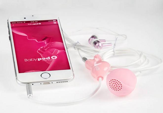 Babypod - en högtalare för ett embryo.