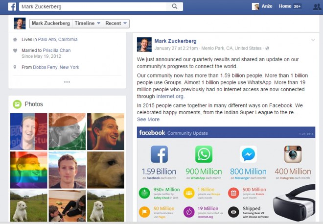 On peut se moquer de Mark Zuckerberg. C'est ainsi qu'il a annoncé l'heureuse nouvelle sur son profil FB.