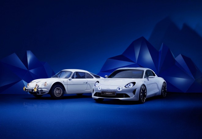 Renault Alpine Vision in njegov predhodnik.